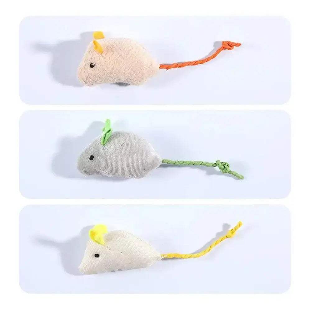 Pet Toy Catnip Mice Cats Toys Fun Plush Mouse Cat Toy For Kitten Colorful Cute Plush Interactive False Mouse Cat Pet Accessories