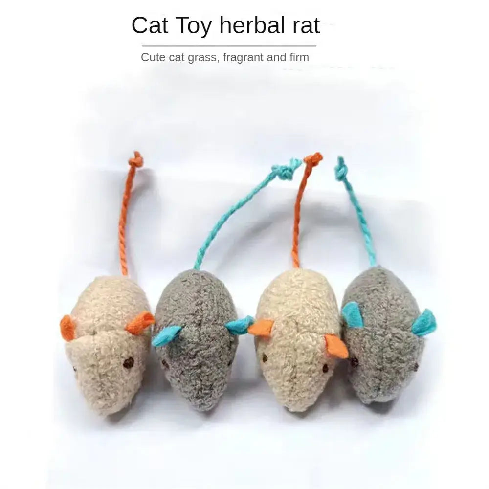 Pet Toy Catnip Mice Cats Toys Fun Plush Mouse Cat Toy For Kitten Colorful Cute Plush Interactive False Mouse Cat Pet Accessories